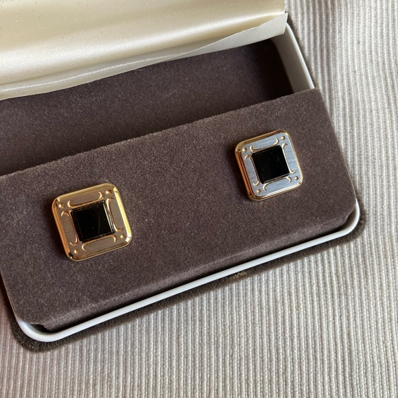 Vintage Swank mens square cuff links with original box - Picture 5 of 14